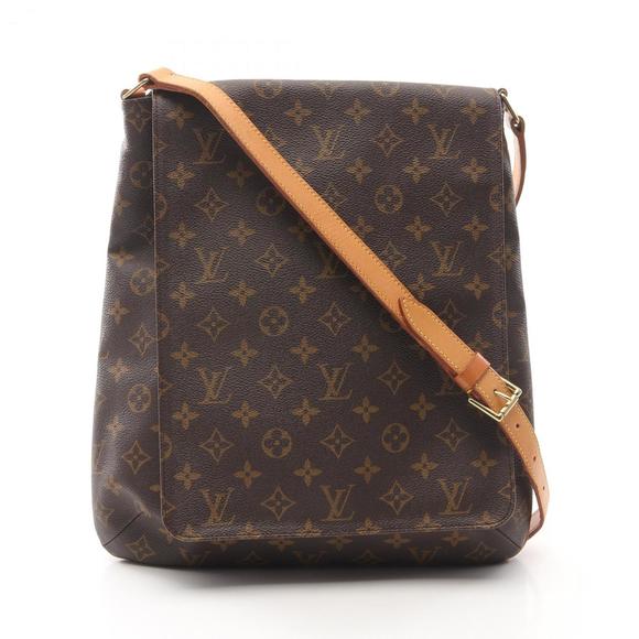 LOUIS VUITTON Brown Monogram Leather Shoulder Bag - Picture 1 of 10
